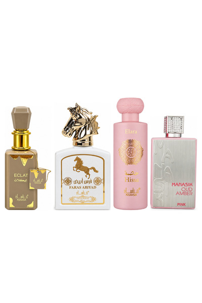 MANASIK Set 4 parfumuri Manasik, Eclat + Faras Abiyad + Hissa Elara + Oud Amb...