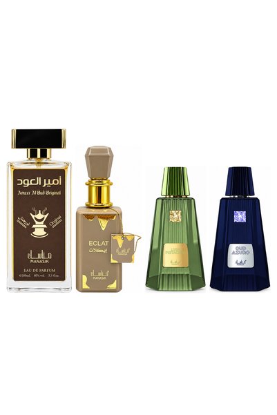 MANASIK Set 4 parfumuri Manasik, Ameer al Oud Original + Eclat + Lush Pistach...