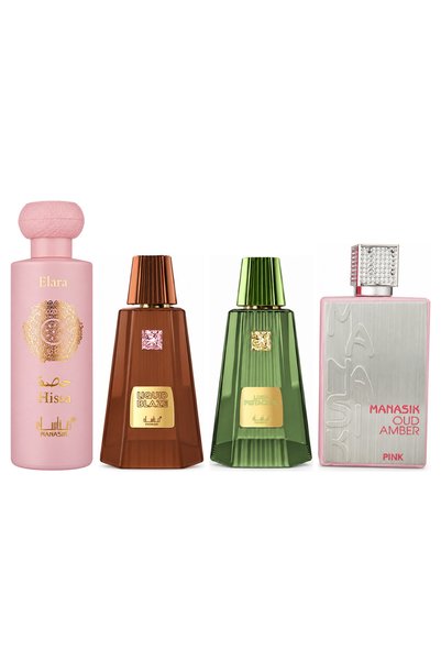 MANASIK Set 4 parfumuri Manasik, Hissa Elara + Liquid Blaze + Lush Pistachio ...