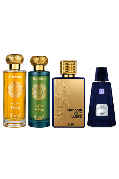 MANASIK Set 4 parfumuri Manasik, Hissa Harmony + Hissa Imperium + Oud Amber B...