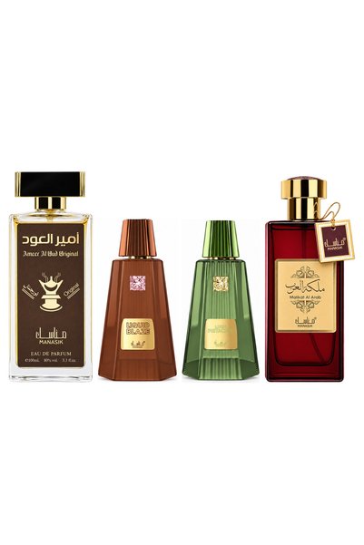 MANASIK Set 4 Manasik, Ameer al Oud Original + Liquid Blaze + Lush Pistachio ...