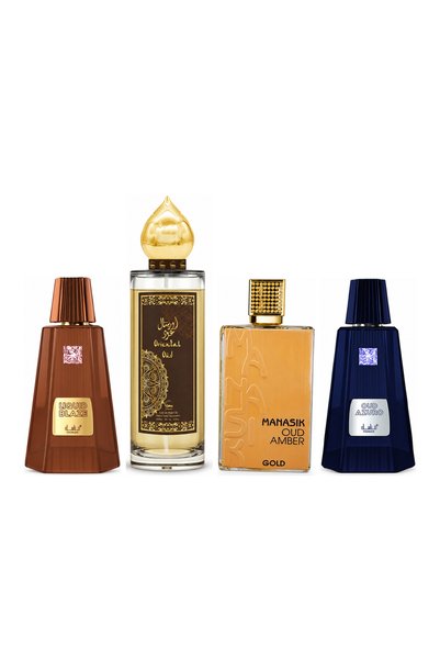 MANASIK Set 4 parfumuri Manasik, Liquid Blaze + Oriental Oud + Oud Amber Gold...