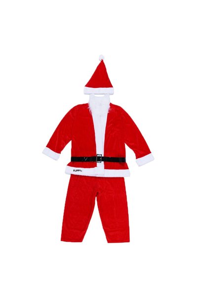 OEM Costum Moș Crăciun pentru băieți, set 5 piese, din catifea, 7-9 ani, idea...