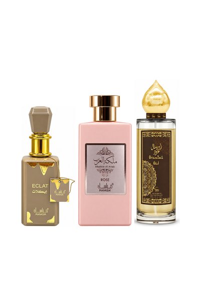 MANASIK Set 3 parfumuri Manasik, Eclat + Malikat al Arab Rose + Oriental Oud,...