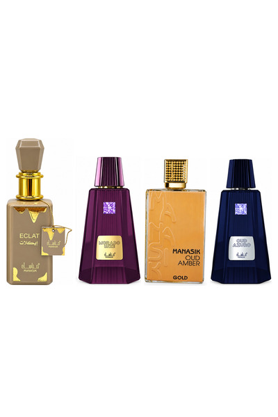 MANASIK Set 4 parfumuri Manasik, Eclat + Morado Luxe + Oud Amber Gold + Oud A...