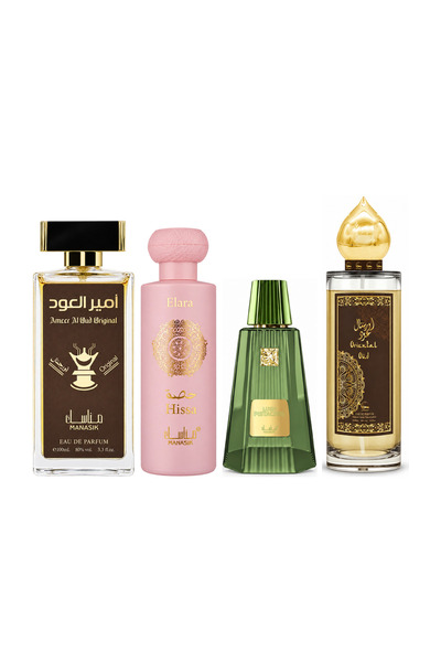 MANASIK Set 4 Manasik, Ameer al Oud Original + Hissa Elara + Lush Pistachio +...
