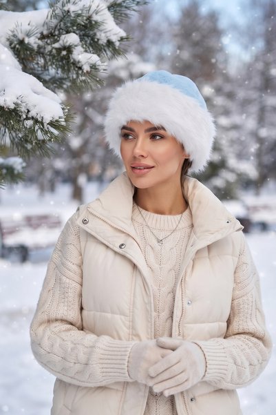 Ritagarcia Căciulă de iarnă pentru femei, cu bor, cu blană, din pluș, care ți...