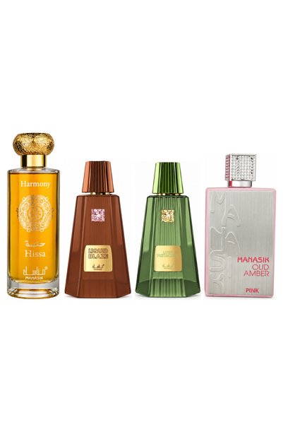 MANASIK Set 4 parfumuri Manasik, Hissa Harmony + Liquid Blaze + Lush Pistachi...