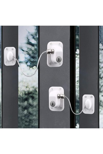 SYOSI أقفال أمان للنوافذ ذاتية اللصق، مانعات نوافذ للأطفال من UPVC بدون حفر، ...