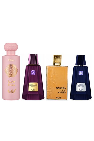 MANASIK Set 4 parfumuri Manasik, Hissa Elara + Morado Luxe + Oud Amber Gold +...
