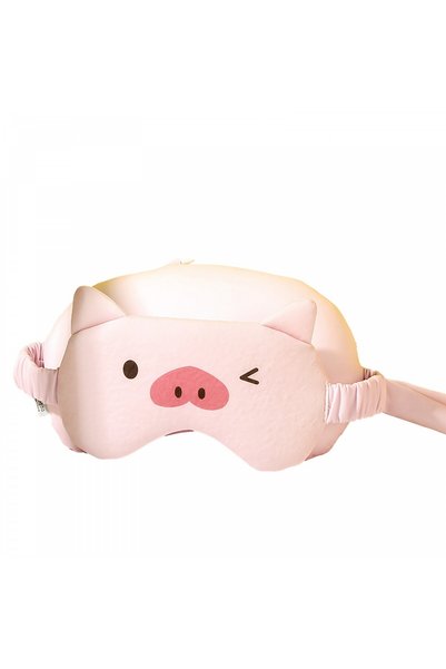 OEM Mască de dormit 2 în 1 cu suport pentru gât, spumă și bumbac, model Porc,...