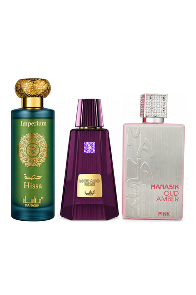 MANASIK Set 3 parfumuri Manasik, Hissa Imperium + Morado Luxe + Oud Amber Pin...