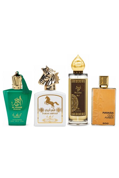 MANASIK Set 4 Manasik, Al Baraka Pistachio + Faras Abiyad + Oriental Oud + Ou...