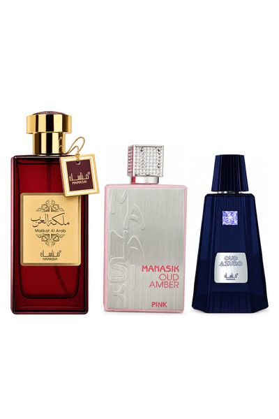MANASIK Set 3 parfumuri Manasik, Malikat al Arab + Oud Amber Pink + Oud Azuro...