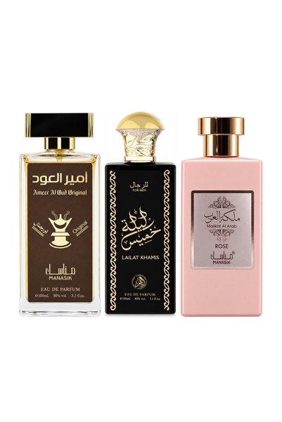 MANASIK Set 3 parfumuri Manasik, Ameer al Oud Original + Lailat Khamis + Mali...