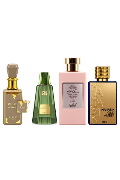 MANASIK Set 4 parfumuri Manasik, Eclat + Lush Pistachio + Malikat al Arab Ros...