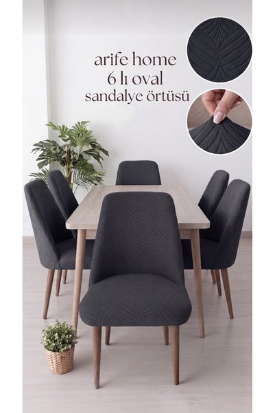 ARİFE HOME JAKAR ȚESĂTURĂ Husă pentru scaun, mare, ovală, lavabilă, din țesăt...