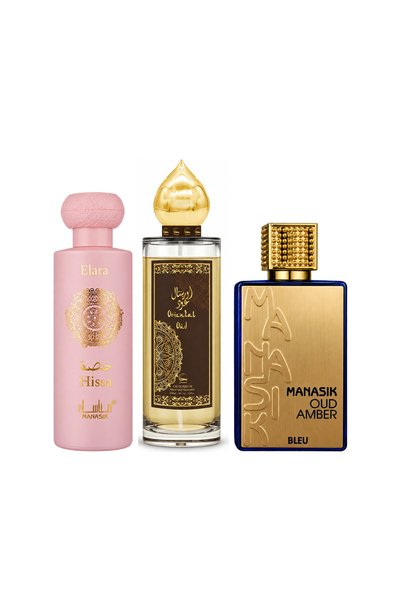 MANASIK Set 3 parfumuri Manasik, Hissa Elara + Oriental Oud + Oud Amber Bleu,...