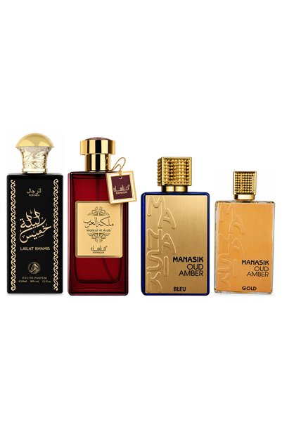 MANASIK Set 4 Manasik, Lailat Khamis + Malikat al Arab + Oud Amber Bleu + Oud...