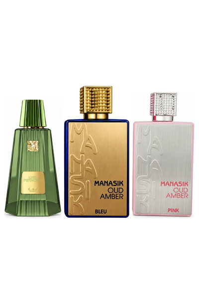 MANASIK Set 3 parfumuri Manasik, Lush Pistachio + Oud Amber Bleu + Oud Amber ...
