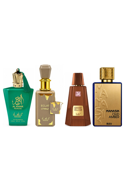 MANASIK Set 4 parfumuri Manasik, Al Baraka Pistachio + Eclat + Liquid Blaze +...