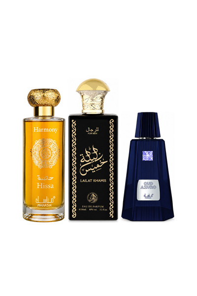 MANASIK Set 3 parfumuri Manasik, Hissa Harmony + Lailat Khamis + Oud Azuro, E...