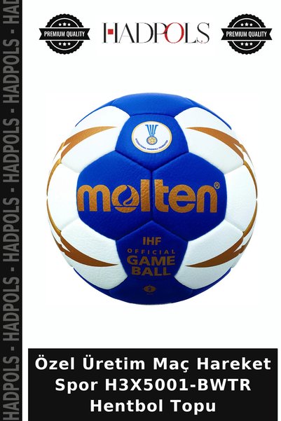 HadPols Özel Üretim Maç Hareket Spor H3X5001-BWTR Hentbol Topu