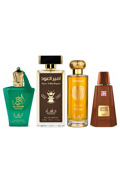 MANASIK Set 4 parfumuri Manasik, Al Baraka Pistachio + Ameer al Oud Original ...