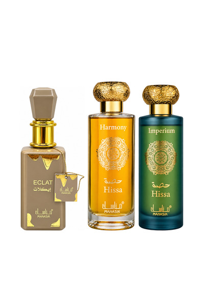 MANASIK Set 3 parfumuri Manasik, Eclat + Hissa Harmony + Hissa Imperium, EDP,...