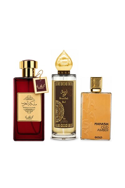 MANASIK Set 3 parfumuri Manasik, Malikat al Arab + Oriental Oud + Oud Amber G...