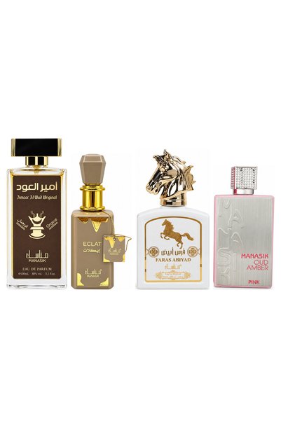 MANASIK Set 4 parfumuri Manasik, Ameer al Oud Original + Eclat + Faras Abiyad...