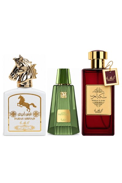 MANASIK Set 3 parfumuri Manasik, Faras Abiyad + Lush Pistachio + Malikat al A...