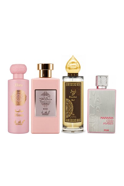 MANASIK Set 4 Manasik, Hissa Elara + Malikat al Arab Rose + Oriental Oud + Ou...