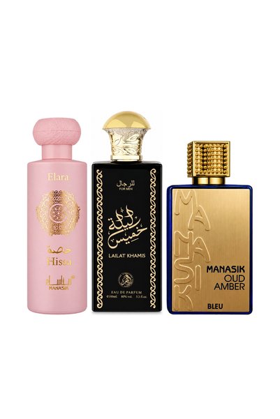 MANASIK Set 3 parfumuri Manasik, Hissa Elara + Lailat Khamis + Oud Amber Bleu...