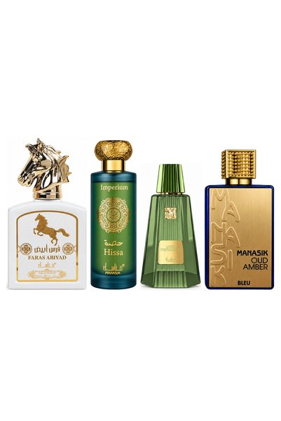 MANASIK Set 4 parfumuri Manasik, Faras Abiyad + Hissa Imperium + Lush Pistach...