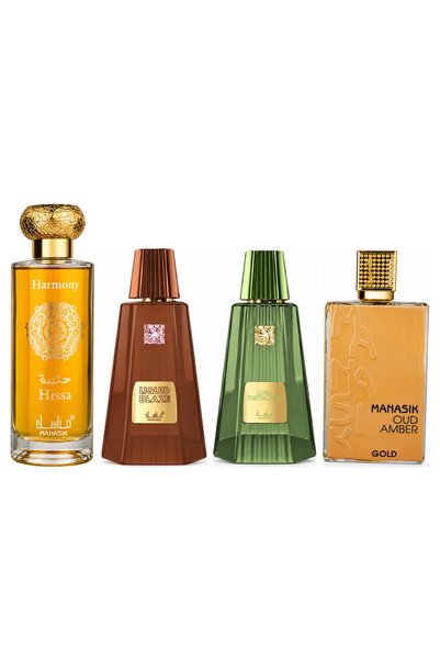 MANASIK Set 4 parfumuri Manasik, Hissa Harmony + Liquid Blaze + Lush Pistachi...