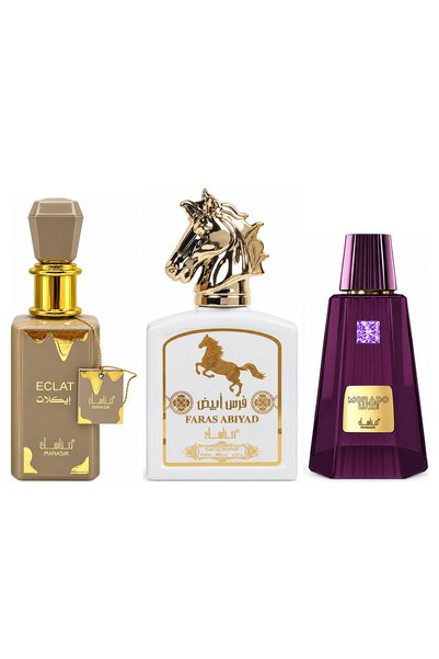 MANASIK Set 3 parfumuri Manasik, Eclat + Faras Abiyad + Morado Luxe, EDP, 3 x...