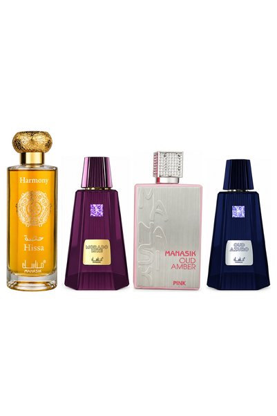 MANASIK Set 4 parfumuri Manasik, Hissa Harmony + Morado Luxe + Oud Amber Pink...