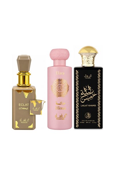 MANASIK Set 3 parfumuri Manasik, Eclat + Hissa Elara + Lailat Khamis, EDP, 3 ...
