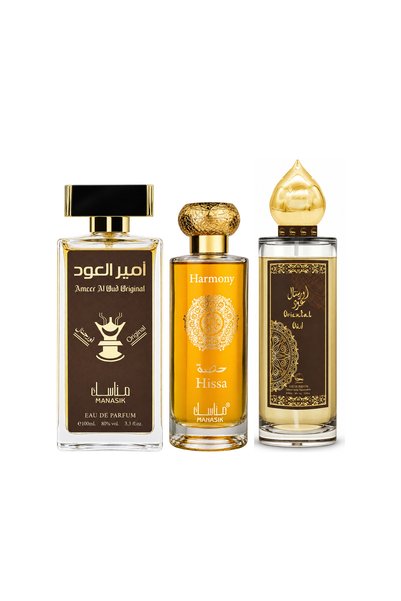 MANASIK Set 3 parfumuri Manasik, Ameer al Oud Original + Hissa Harmony + Orie...