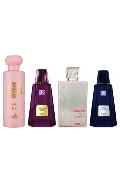 MANASIK Set 4 parfumuri Manasik, Hissa Elara + Morado Luxe + Oud Amber Pink +...