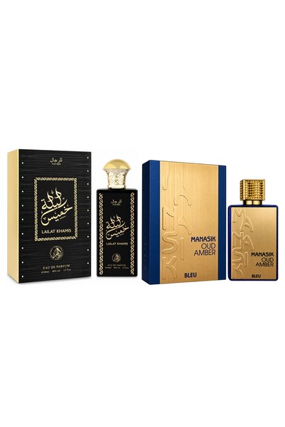 MANASIK Set 2 parfumuri Manasik, Lailat Khamis + Oud Amber Bleu, EDP, 2 x 100 ml