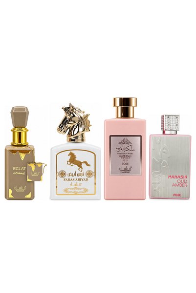 MANASIK Set 4 parfumuri Manasik, Eclat + Faras Abiyad + Malikat al Arab Rose ...
