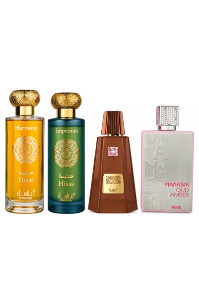 MANASIK Set 4 parfumuri Manasik, Hissa Harmony + Hissa Imperium + Liquid Blaz...