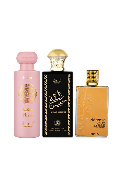MANASIK Set 3 parfumuri Manasik, Hissa Elara + Lailat Khamis + Oud Amber Gold...