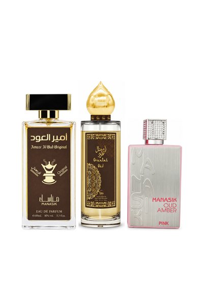 MANASIK Set 3 parfumuri Manasik, Ameer al Oud Original + Oriental Oud + Oud A...