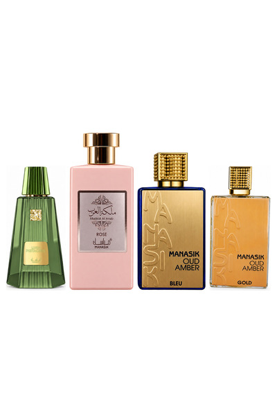 MANASIK Set 4 Manasik, Lush Pistachio + Malikat al Arab Rose + Oud Amber Bleu...