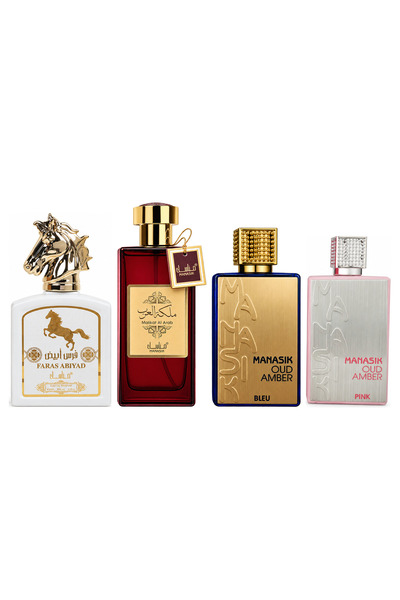 MANASIK Set 4 Manasik, Faras Abiyad + Malikat al Arab + Oud Amber Bleu + Oud ...