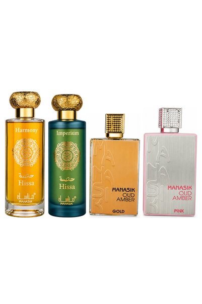 MANASIK Set 4 Manasik, Hissa Harmony + Hissa Imperium + Oud Amber Gold + Oud ...