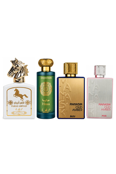 MANASIK Set 4 parfumuri Manasik, Faras Abiyad + Hissa Imperium + Oud Amber Bl...